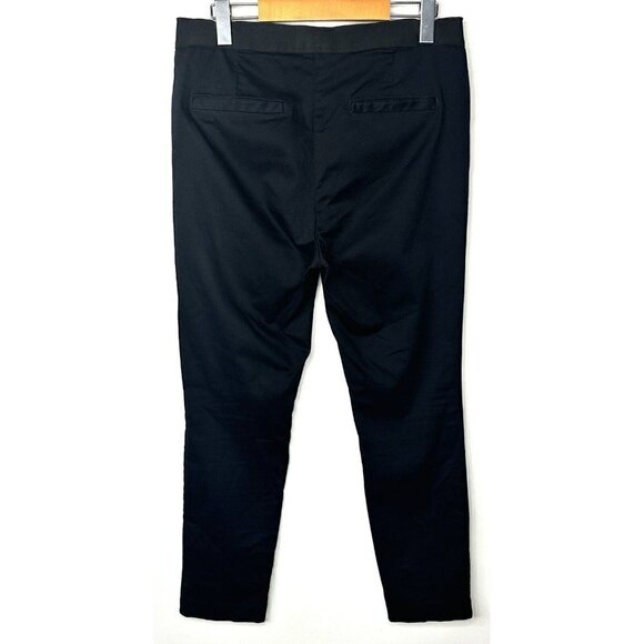 H&M Women Pants Casual Office Pull On Elastic Waist Stretch Black Size 10 - Picture 2 of 9